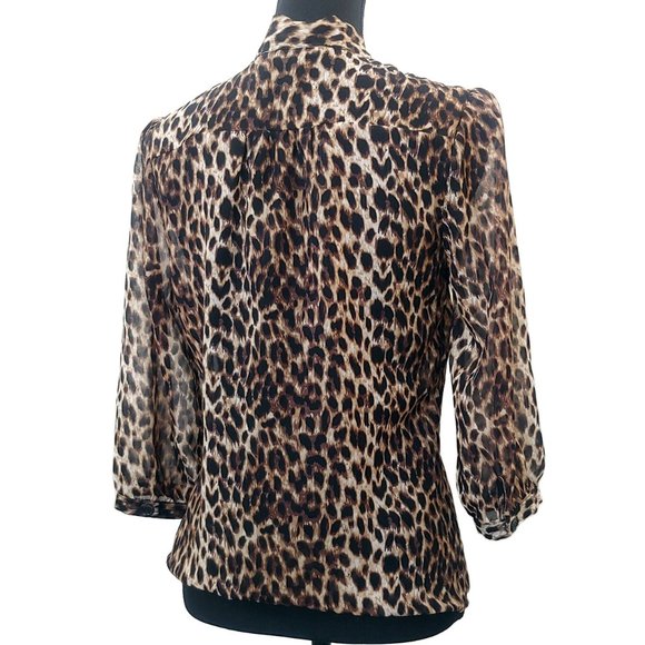 Leopard Chiffon Blouse - Picture 4 of 4